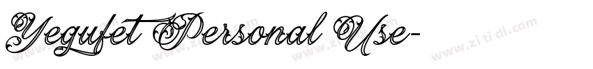 Yegufet Personal Use字体转换